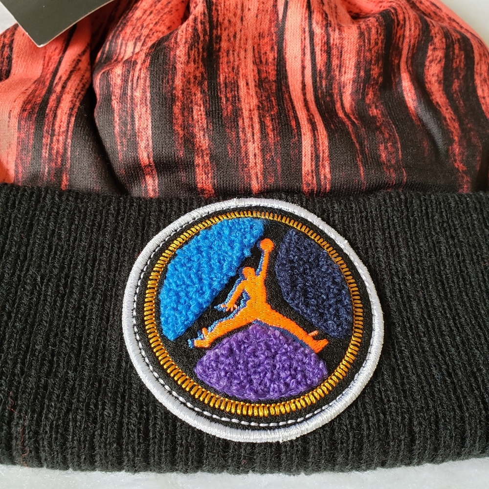 Air Jordan 8 VIII Retro Bred Infrared Beanie Hat - Picture 5 of 5